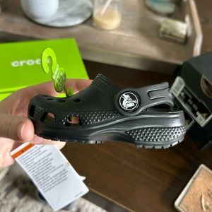 New black classic clog toddler crocs